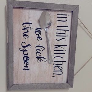 Kitchen sign